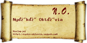Nyókó Oktávia névjegykártya